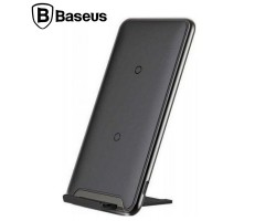 Vezeték nélküli BASEUS WXHSD-B0 Három tekercs Vezeték nélküli töltés Pad Desktop Qi töltő fekete 